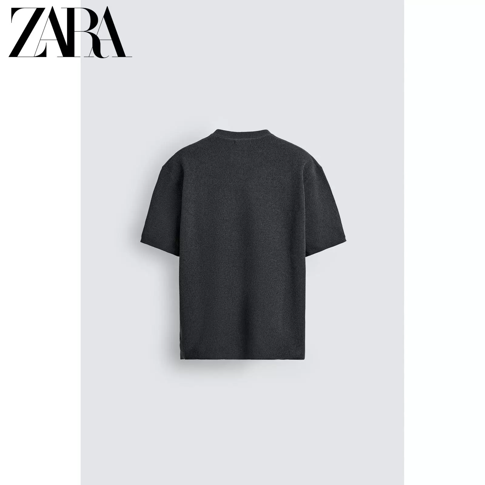 ZARA Весна-лето 2026 Новинки Мужская мультицветная приталенная прямая рубашка с фактурной шерстью 4938433