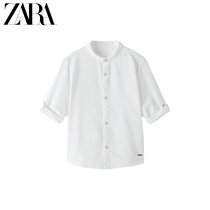 ZARA Childrens Clothing Boys Zhongshan collar texture shirt 06887660250