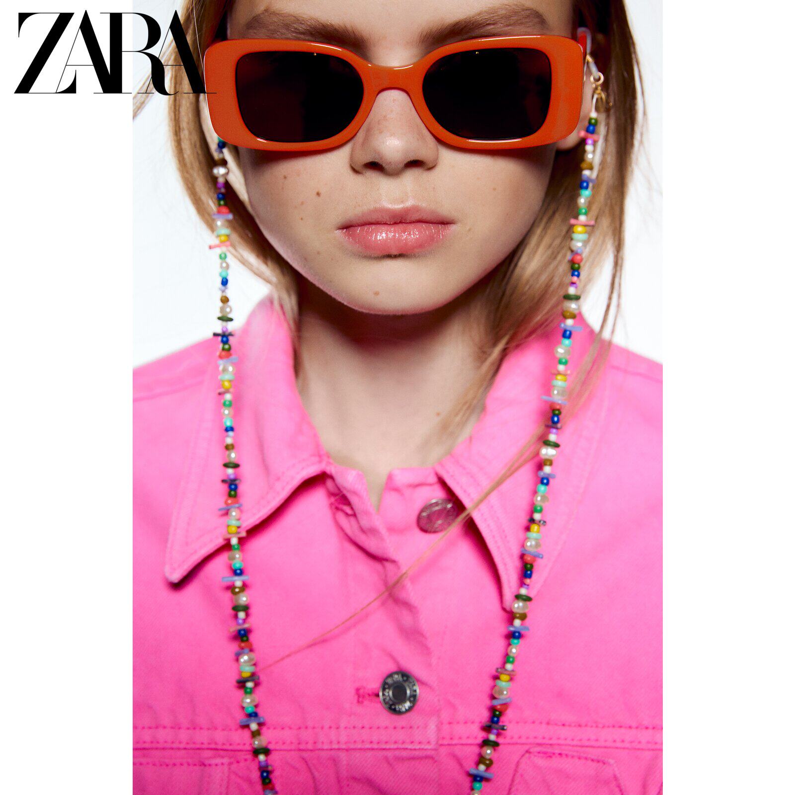 ZARA new women's installed artificial pearls string bead mask and glasses hangar 4736042330