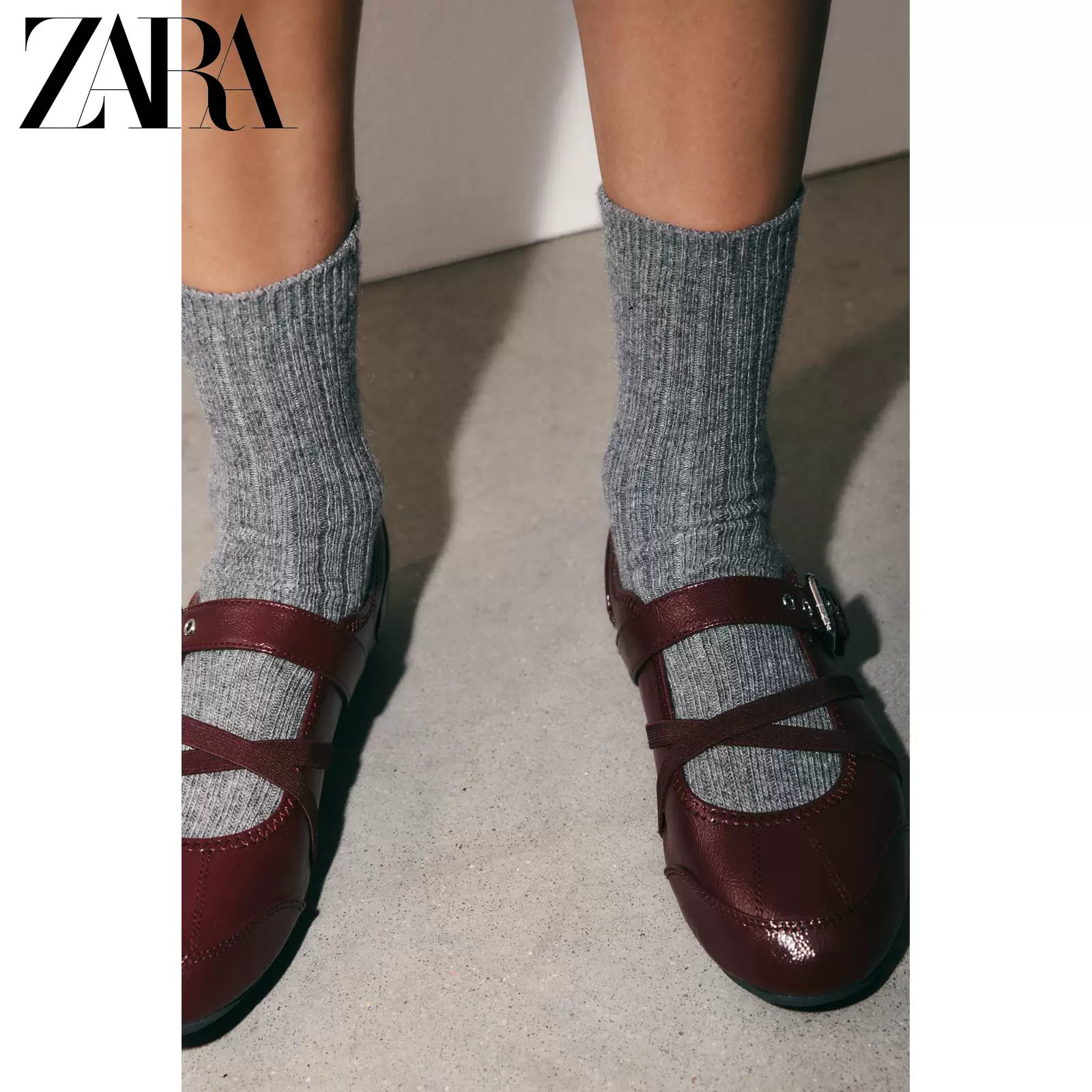 ZARA специальное предложение Женские туфли Лаковые туфли Мэри Джейн балетки 5212710 025