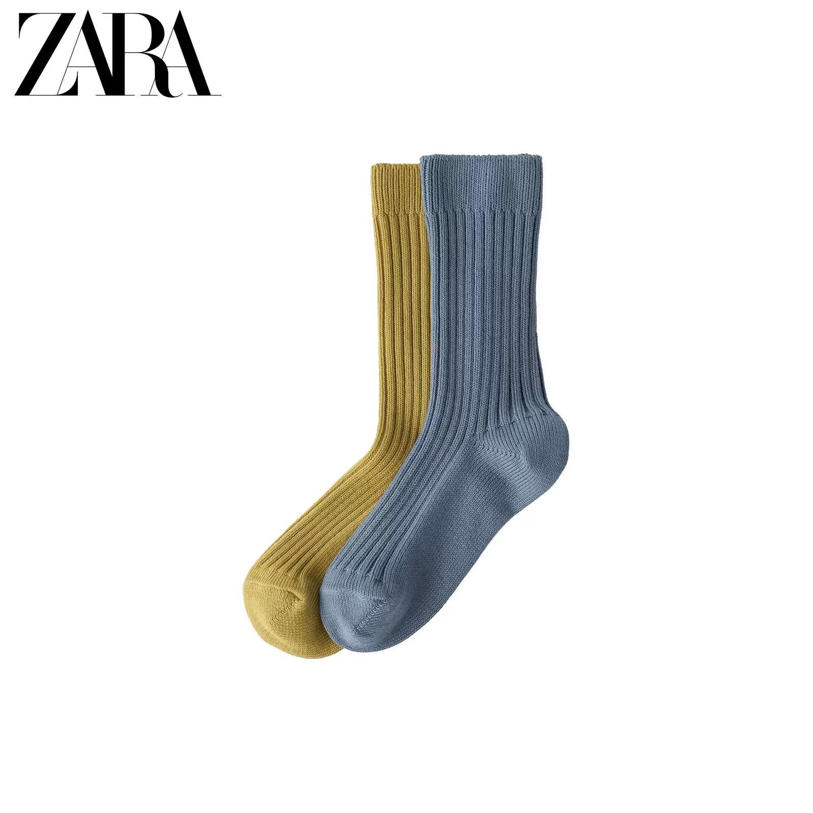 ZARA 2026 весна-лето новые товары детская одежда две пары простых ребристых удобных носков 6068650 200