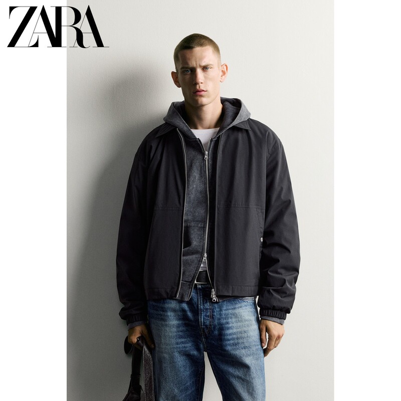 Zara2026 New Autumn Products Men's Loose-Fitting Waterproof Technical Fabric Jacket 3411320 800 Zara2026 New Autumn Products Men's Loose-Fitting Waterproof Technical Fabric Jacket 3411320 800