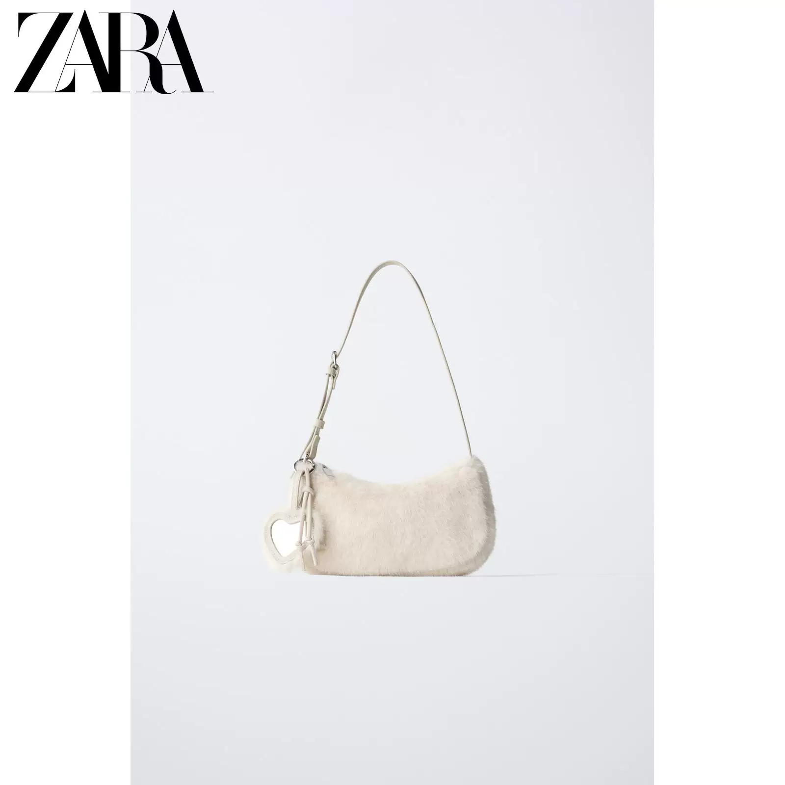 ZARA 2026 весна-лето новые товары Детская сумка для девочек с искусственным мехом на подвеске 1256630 002