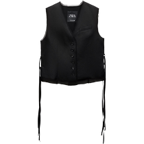 ZARA 24 summer new products womens ZW series spliced ​​short vest 3121802 800