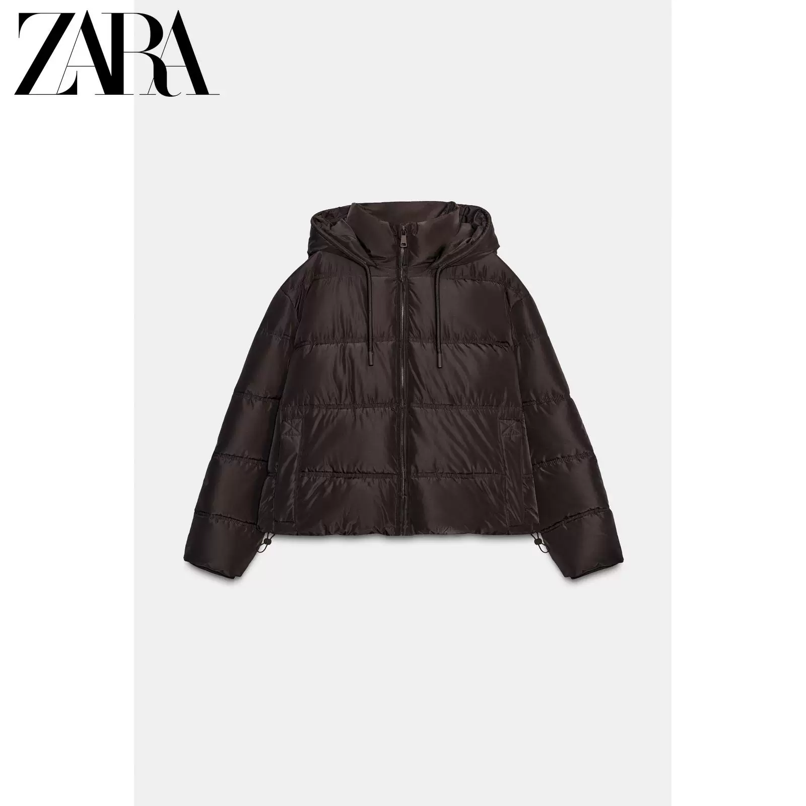 Женская новая куртка из хлопка ZARA с коротким windproof и водонепроницаемостью, проветриваемая, толстая шаровая 3046227 700