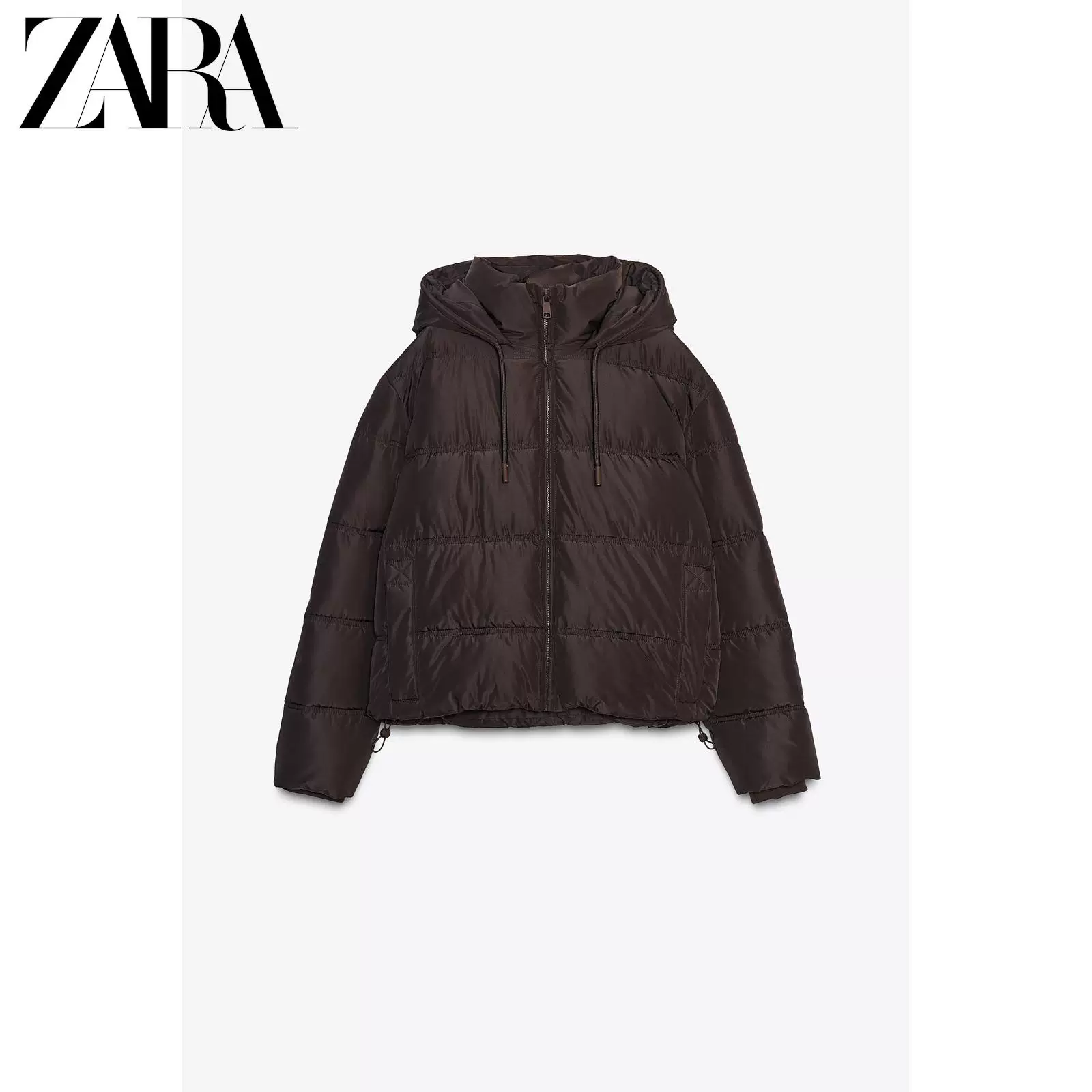 Женская новая куртка из хлопка ZARA с коротким windproof и водонепроницаемостью, проветриваемая, толстая шаровая 3046227 700