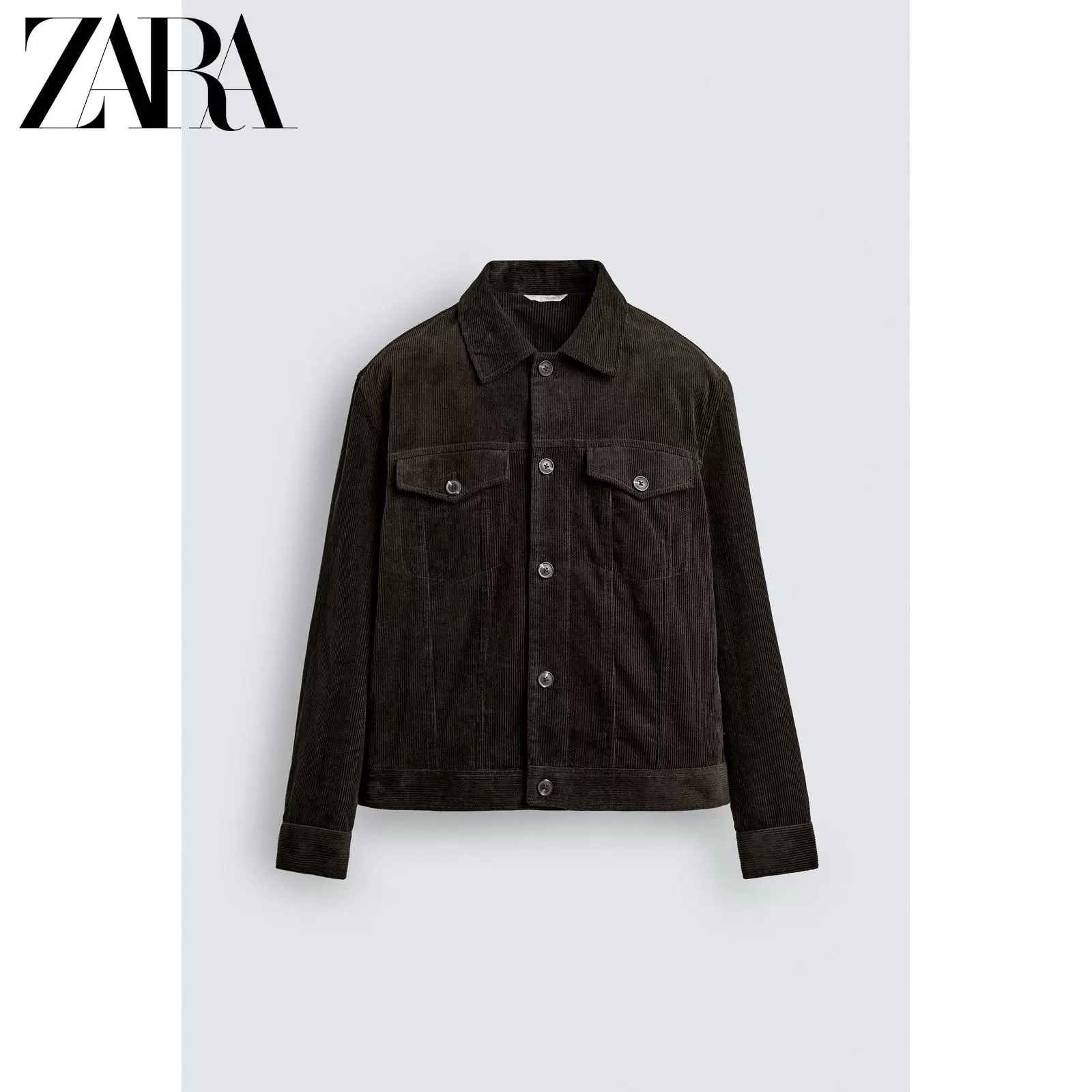 Жакет из кордуро цвета лета ZARA, свободный прямой крой