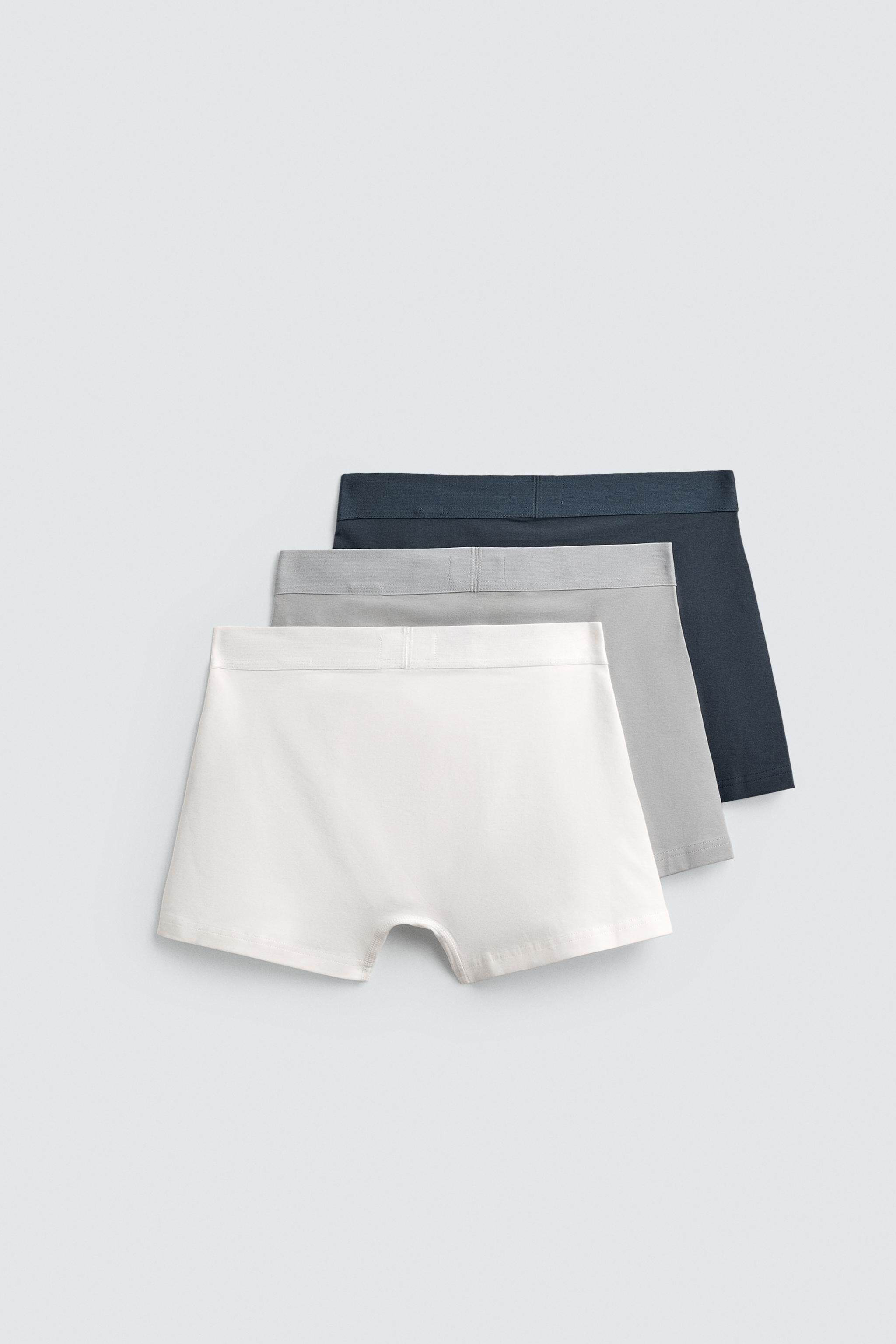 мужские боксеры zara2026春夏新品 男装 3条套装柔软平角内裤 4442415 555