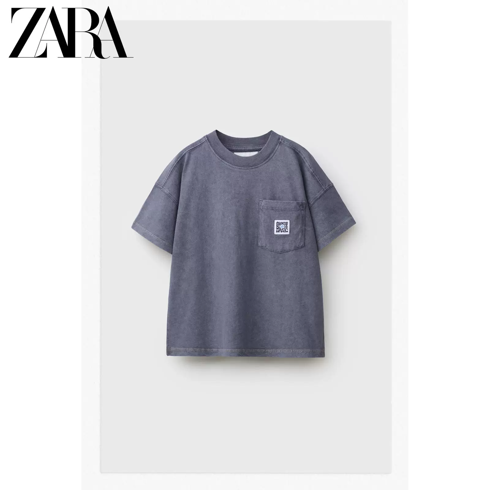 ZARA 2026 Spring and Summer New Products Children's Clothing Boys Printed Pocket Round Neck Short Sleeve T-Shirt 8675761 807