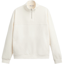 ZARA24 Spring New Products Mens Wear Grinding White Semi-zipper Leader Leisure Costume 4087442 251