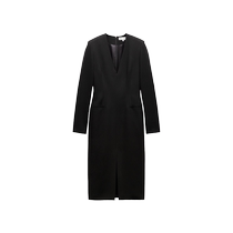 ZARA24 spring new pint womens dress ZW Series cushion shoulder fan flute dress 2524075800