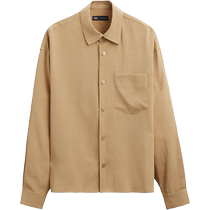 ZARA24 spring new product mens casual lyocell blended loose long-sleeved shirt 5344441 707