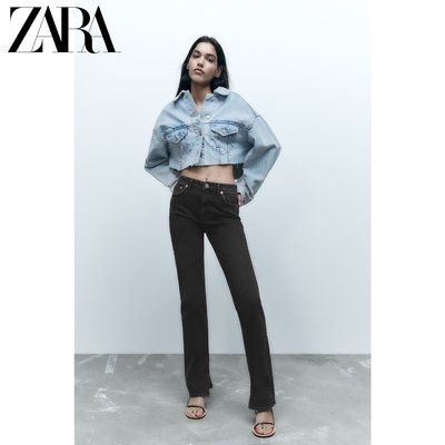 taobao agent ZARA's new TRF women's black pants black pants split slim jeans 2569260 800