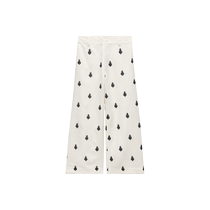 ZARA 2024 Autumn New Products Womens ZW Series Contrast Color Embroidered Wide Leg Pants 2731245 251