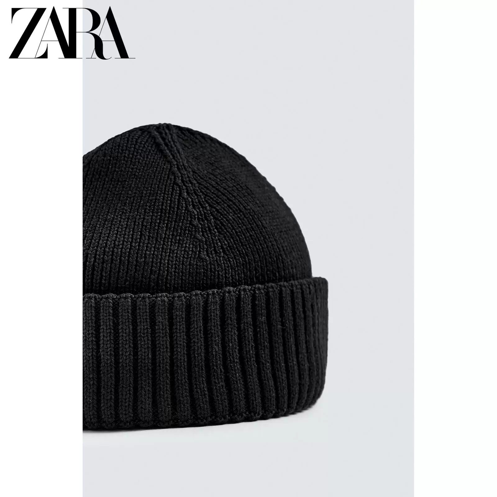 ЗАРА 2025 осенний новый продукт мужская knitted короткая шапка 3166323 800