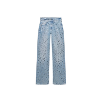 ZARA24 autumn new product TRF womens casual versatile wide-leg denim trousers 6688216 400