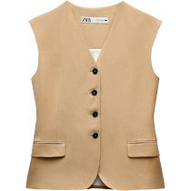 ZARA 24 new summer products womens ZW series linen blended vest 2607024 743