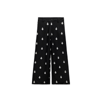 ZARA24 new autumn products womens ZW series contrasting color embroidered loose wide-leg trousers 2731245 800