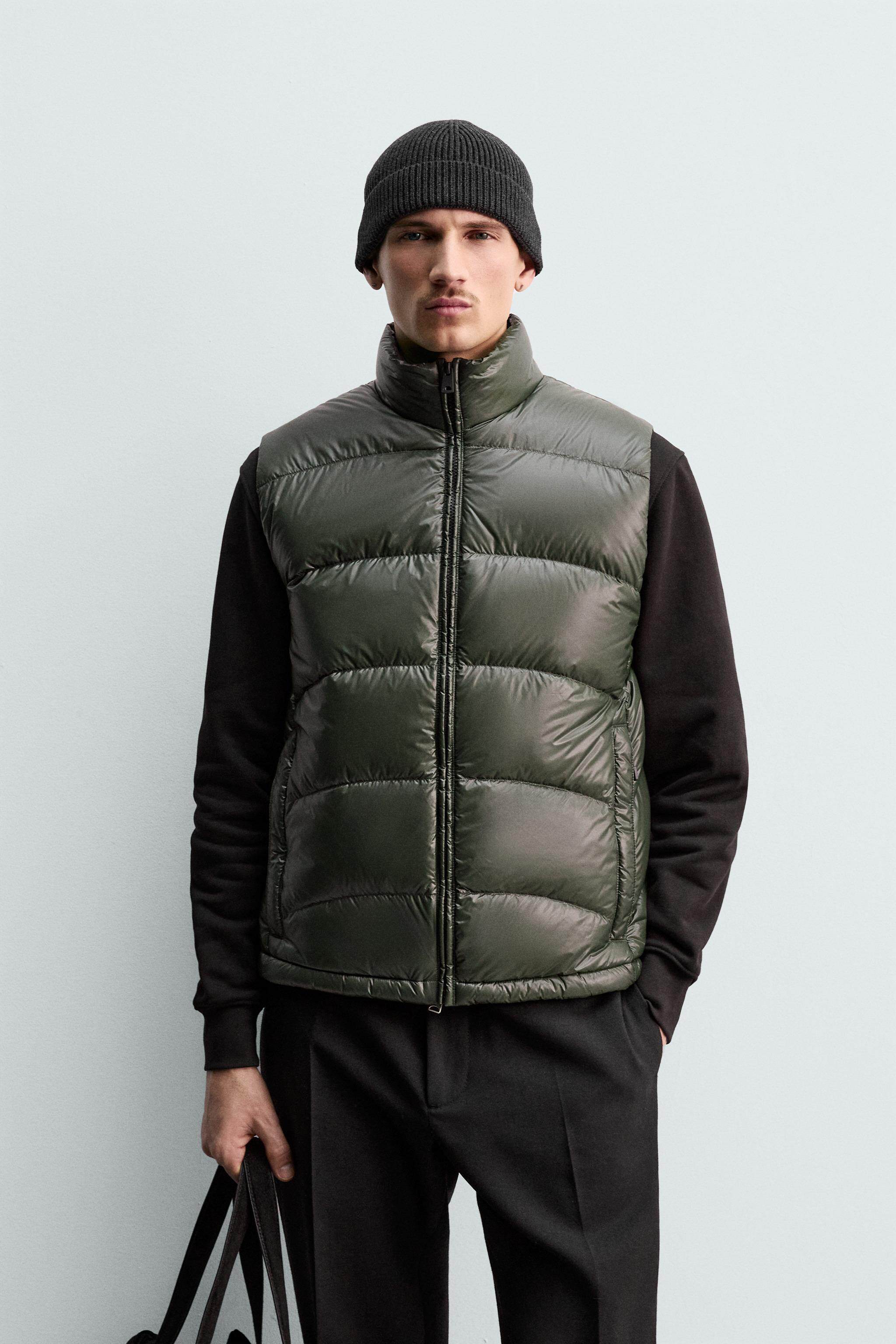 Пуховой жилет zara[origins] 男装 修身直筒棉服立领羽绒马甲背心 4302213 552