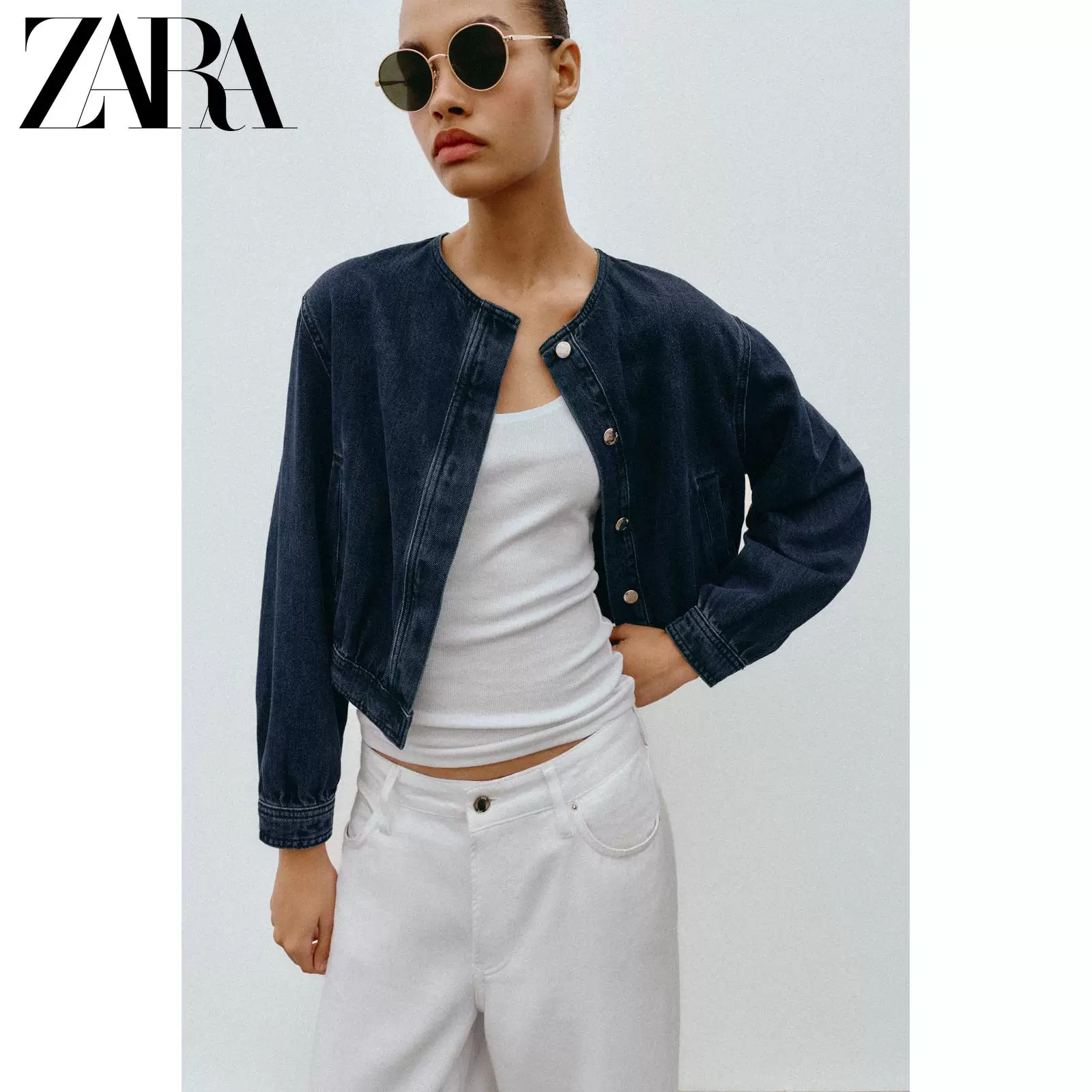 ЖЕНСКАЯ джинсовая бомбер-куртка ZARA Z1975 весна-лето 2026 год, артикул 6147195 407