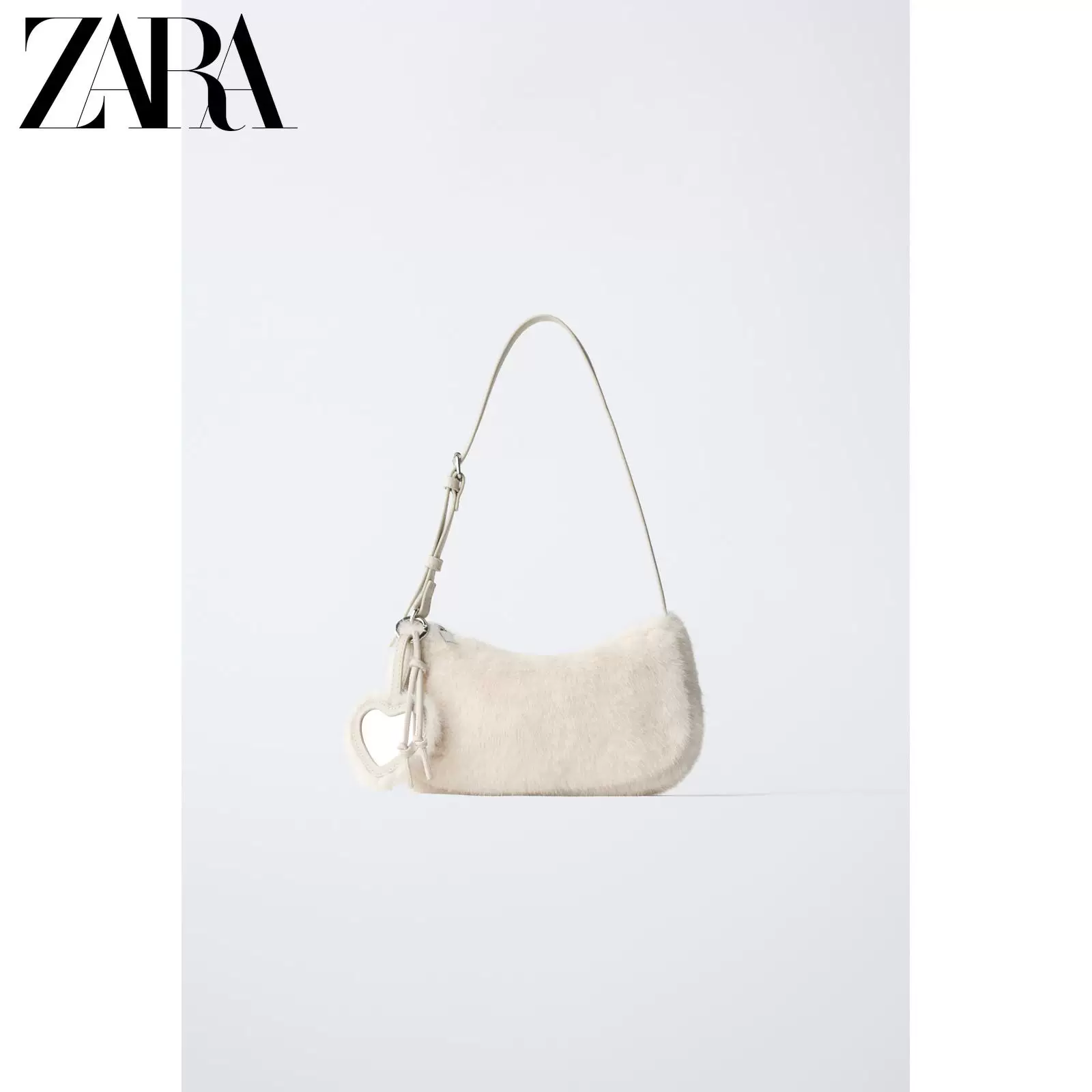 ZARA 2026 весна-лето новые товары Детская сумка для девочек с искусственным мехом на подвеске 1256630 002