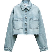 ZARA new womens clothing Z1975 short denim jacket 1879032 406