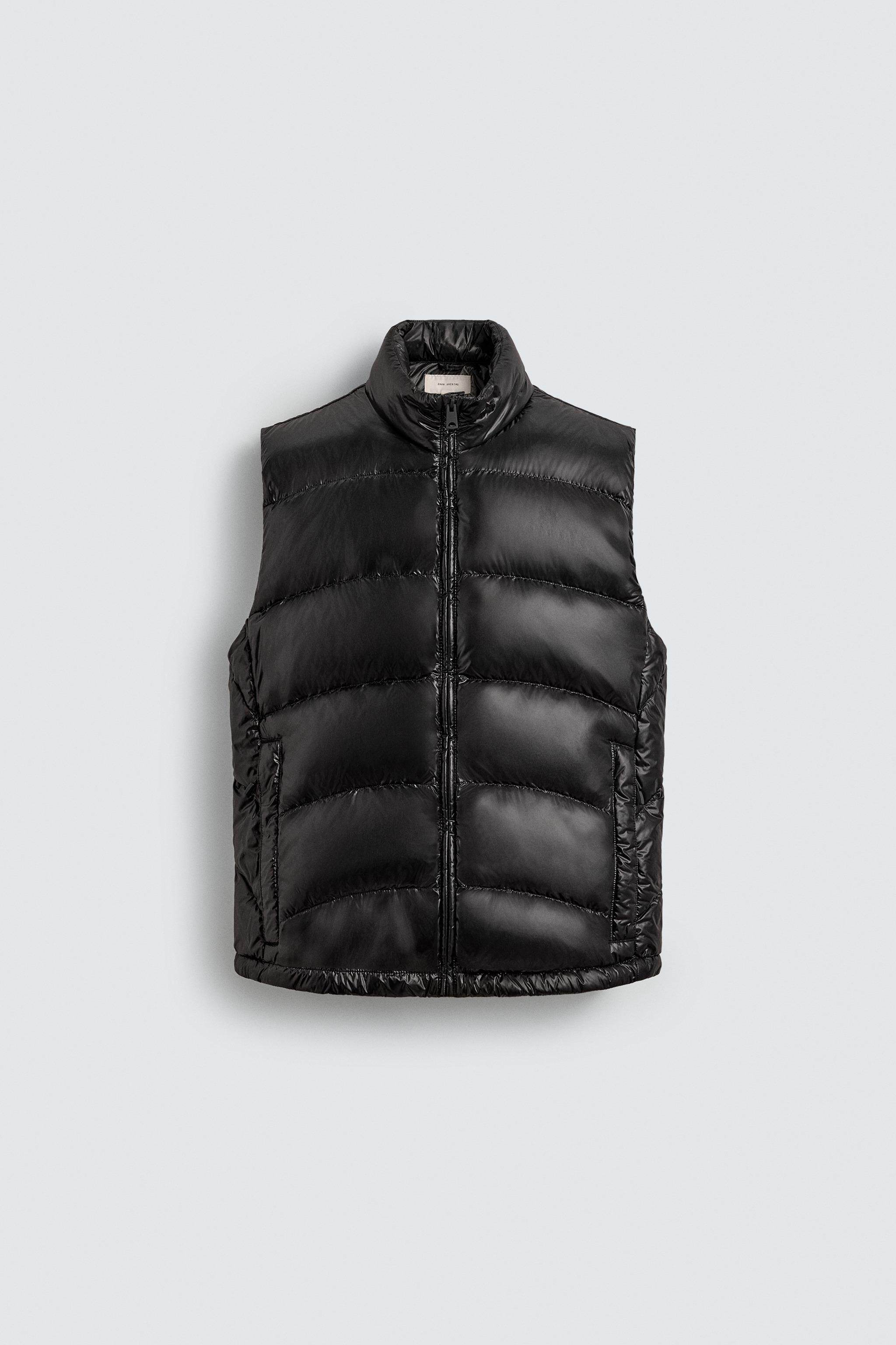 Пуховой жилет zara[origins] 男装 修身直筒棉服立领羽绒马甲背心 4302213 800