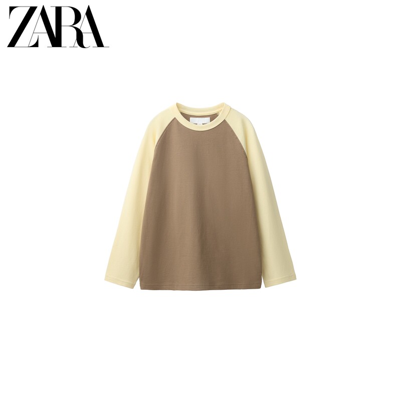 Zara2026 Early Autumn New Products Children's Clothing Boys' Cotton Raglan Long-Sleeved T-Shirt 4456701 700 Zara2026 Early Autumn New Products Children's Clothing Boys' Cotton Raglan Long-Sleeved T-Shirt 4456701 700