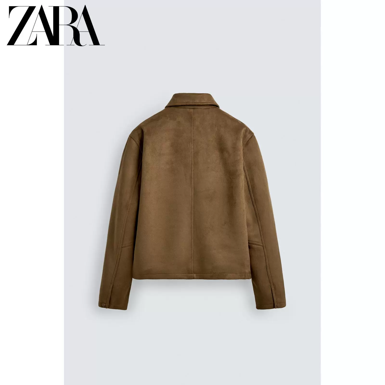 ZARA 2025 Winter New Products Men's Short Suede Texture Effect Jacket 8281350 704