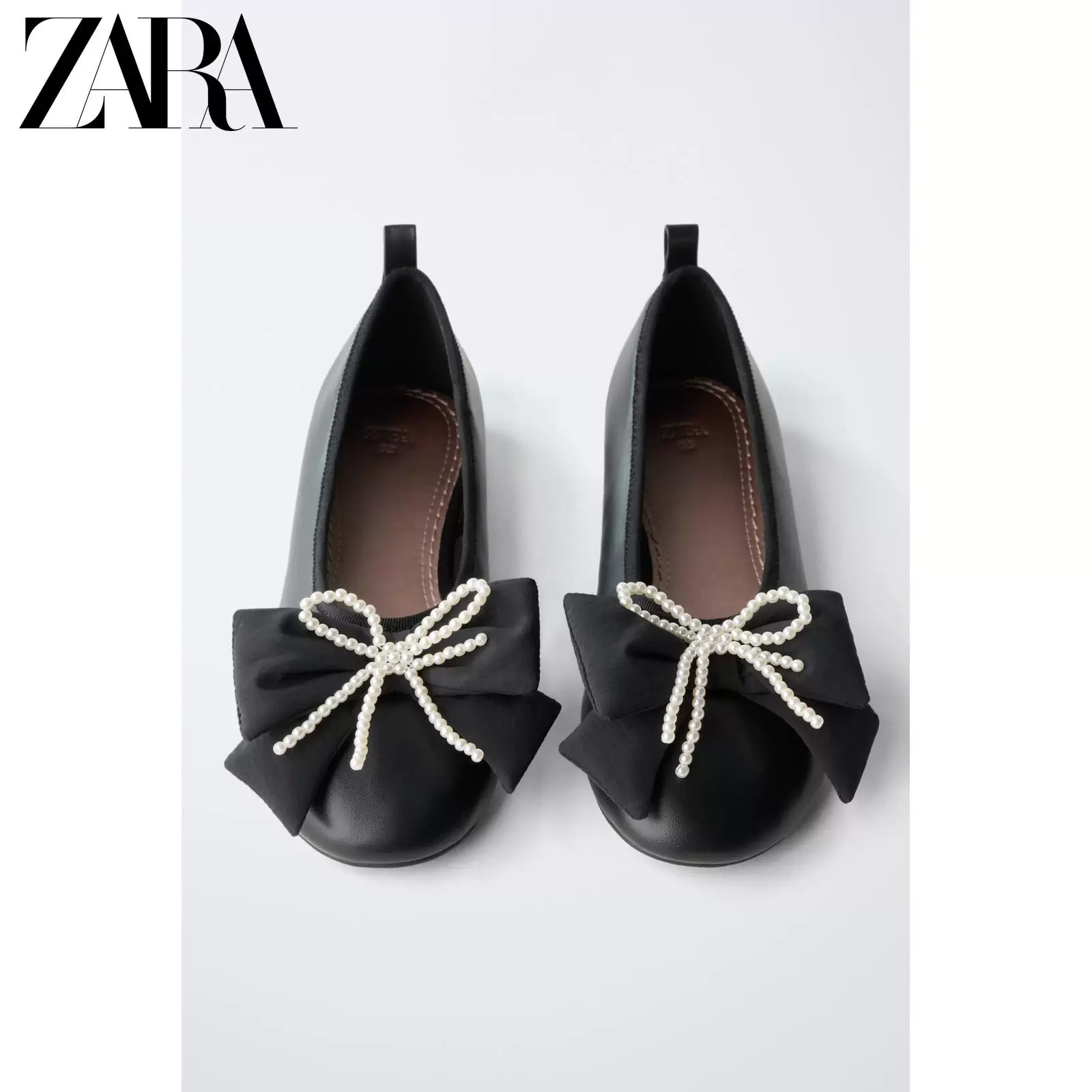 Детские балетки с простым бантом и декором, спецпредложение ZARA 2501730 800