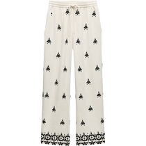 ZARA24 new summer products womens embroidered high waist wide leg pants 8372111070