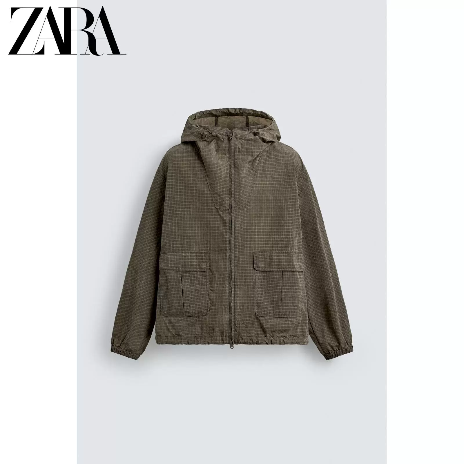 ZARA 2026 весна-лето новые поступления мужская куртка с капюшоном из ткани rip-proof техническая куртка 8281602 731