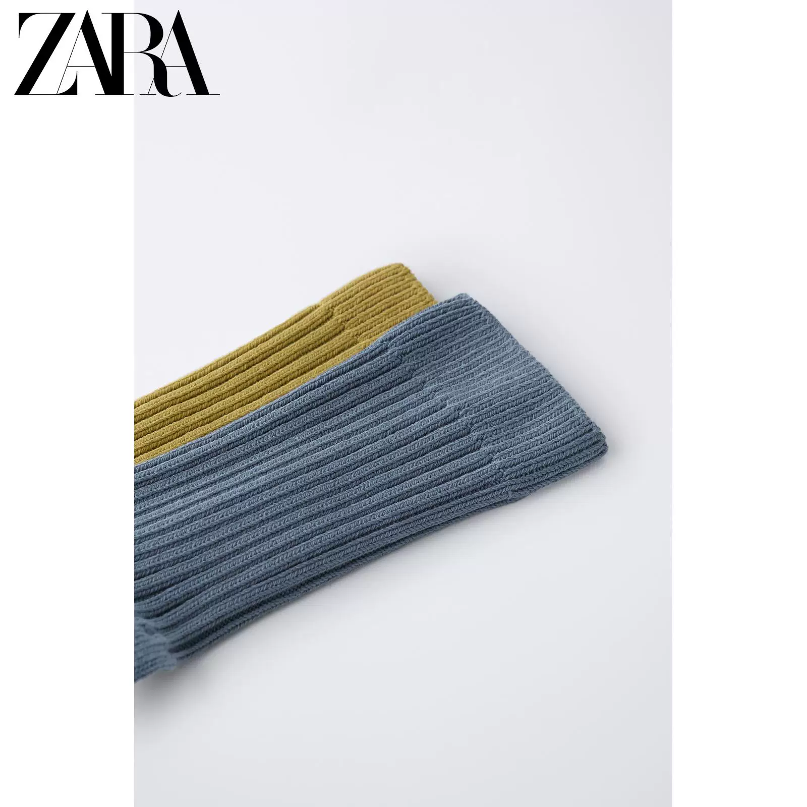 ZARA 2026 весна-лето новые товары детская одежда две пары простых ребристых удобных носков 6068650 200