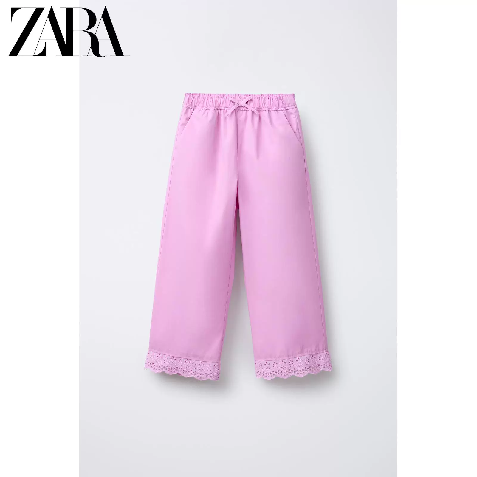 ZARA Discount Season Детская одежда ДевочкиКружево Простой повседневный комфортные прямые штаны 6106329 620