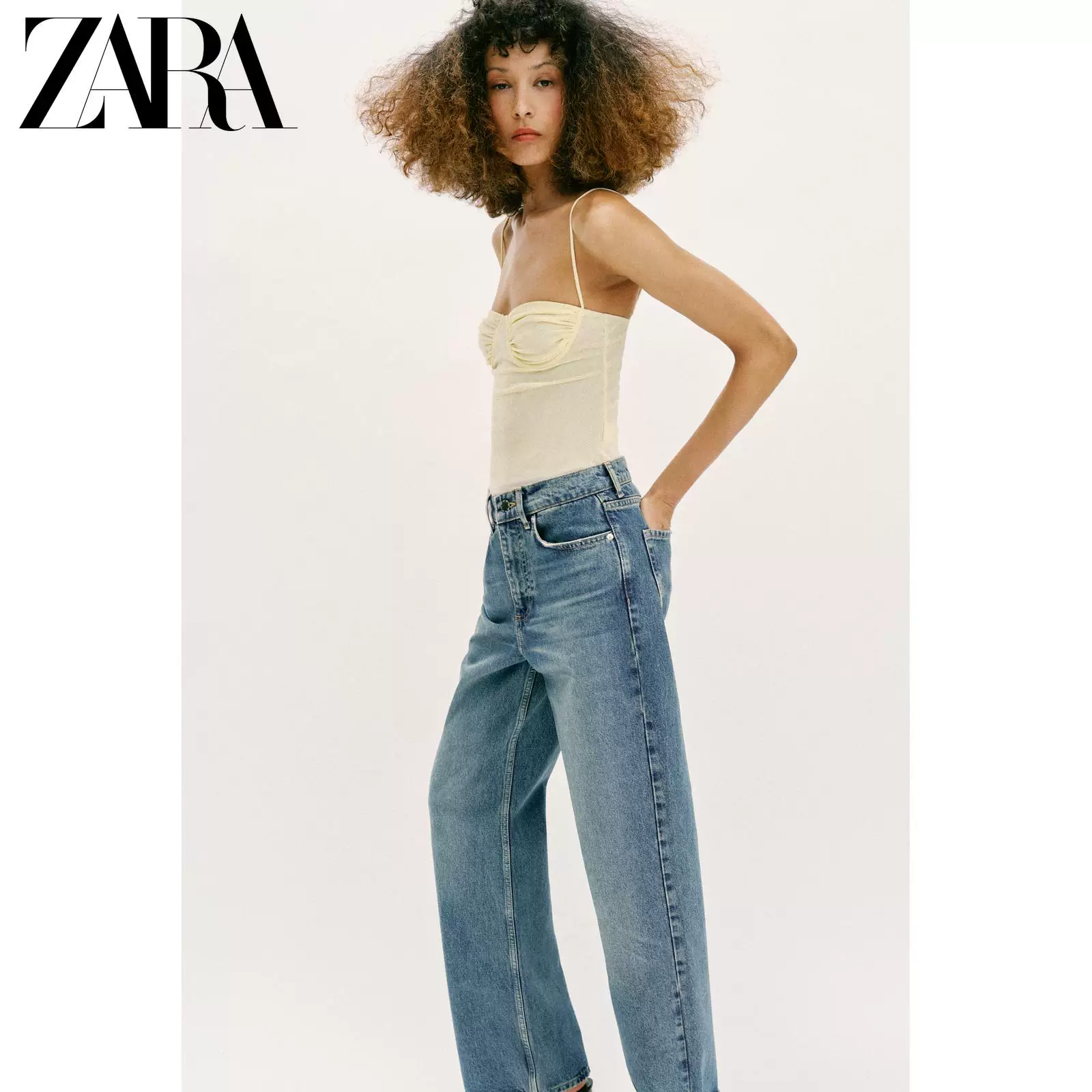 Специальное предложение ZARA Женский топ с вырезом сердца, Плиссированная сетчатая боди Camisole 5039392 300