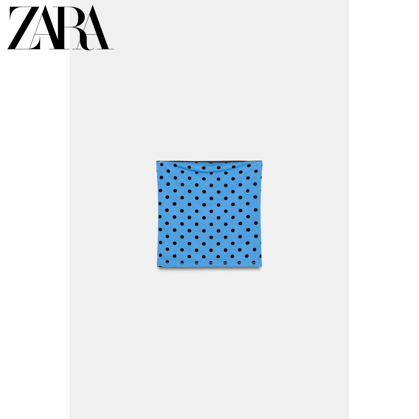 Топ на запах с открытыми плечами (ZARA) женский, прямой вырез, полиэстер и эластан, весна/лето