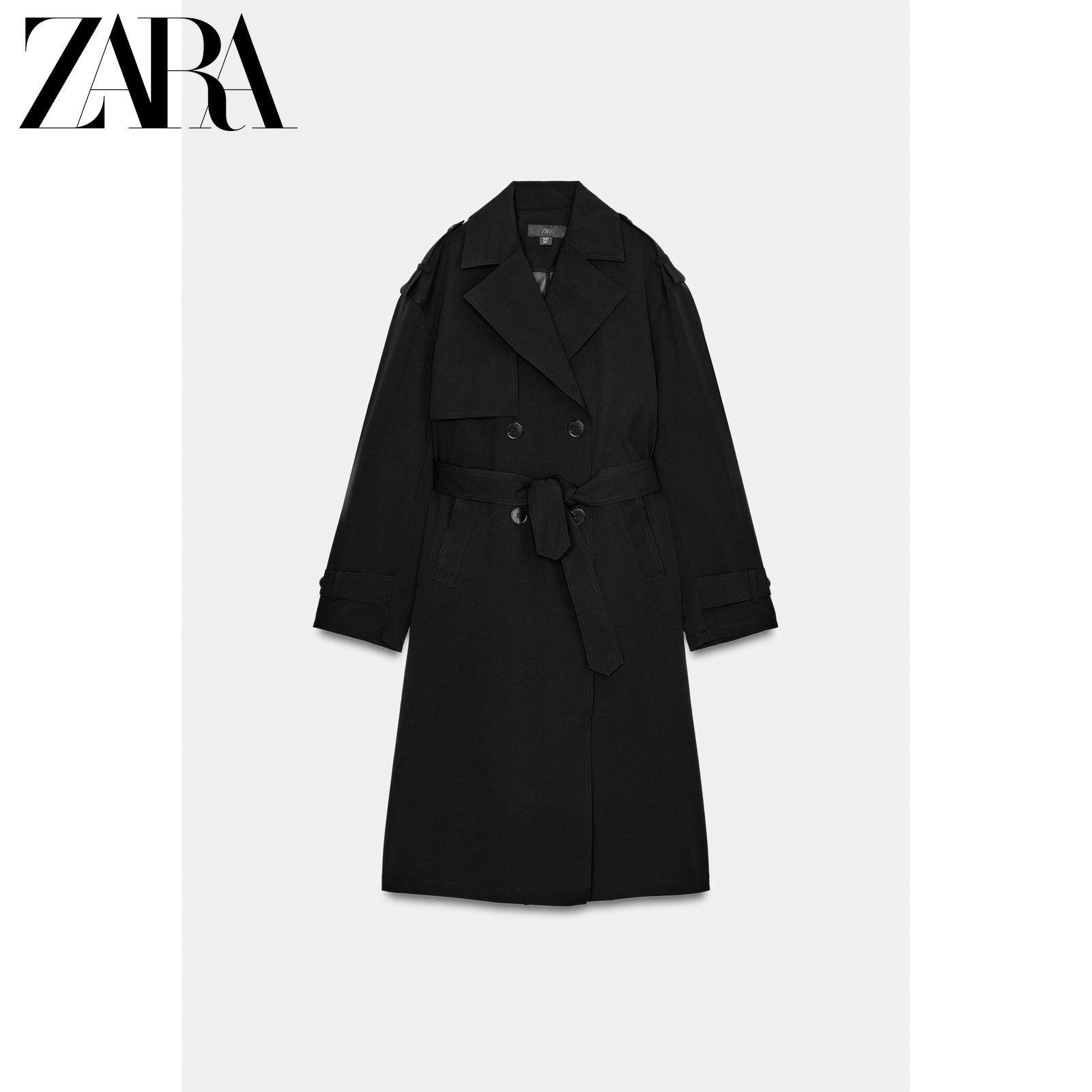 ZARA 2026 новая весна и лето Вкус женщины длинный рукав отворот длинная модель ремень водонепроницаемый ветровка 8073074 704 