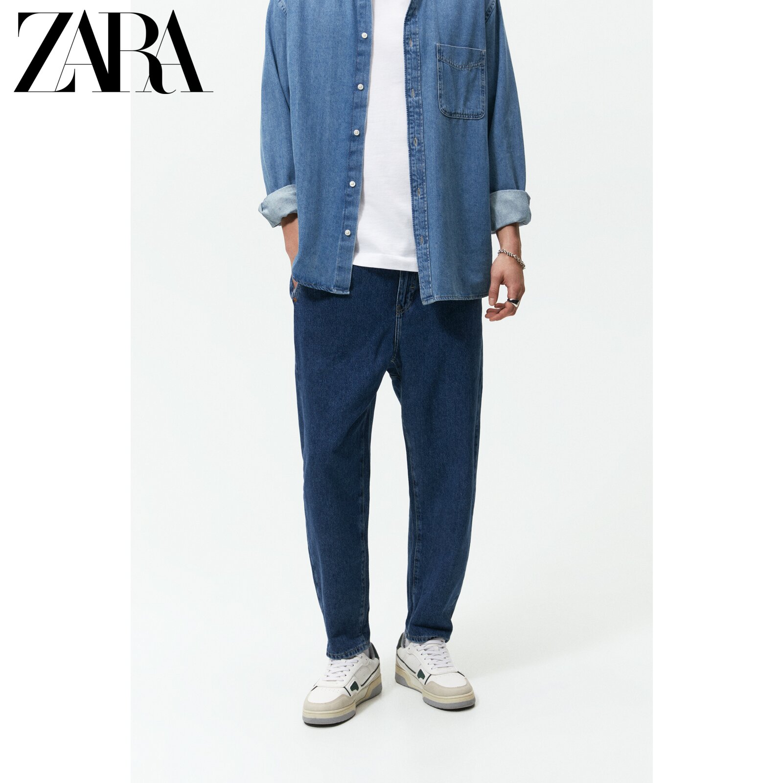 ZARA Springtime New Men's Clothing Loose Robe Jeans 5862460407