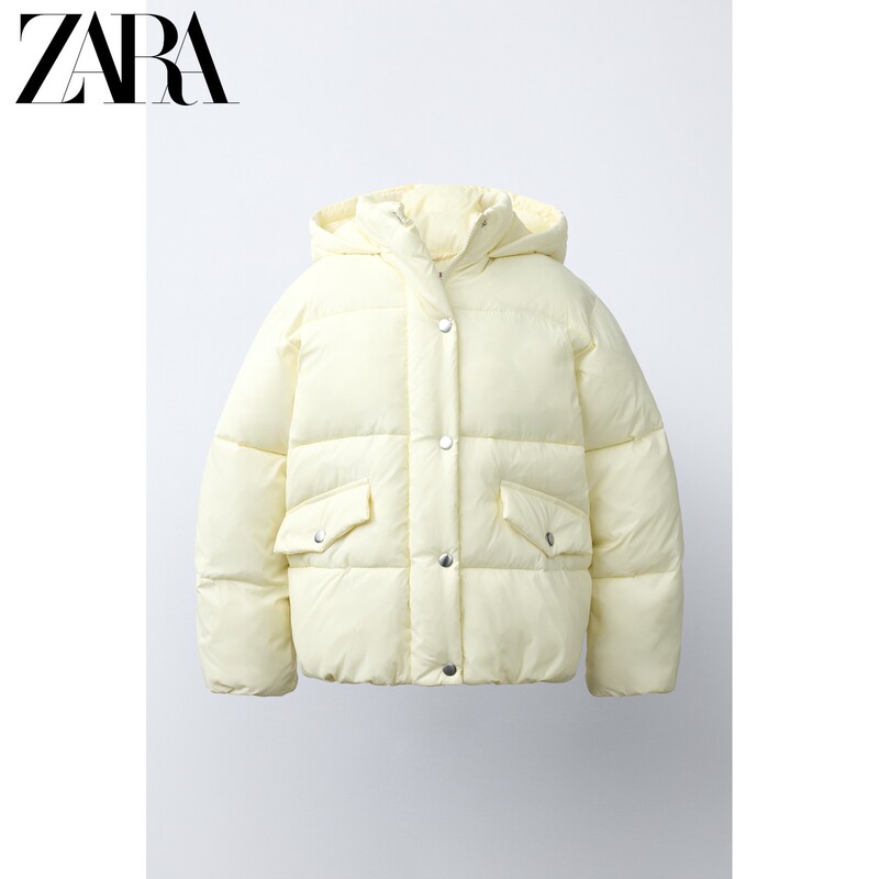 Zara2026 New Autumn Products Children's Clothing Girls' Hooded Hydrophobic Cotton Jacket 0562704 725 Zara2026 New Autumn Products Children's Clothing Girls' Hooded Hydrophobic Cotton Jacket 0562704 725