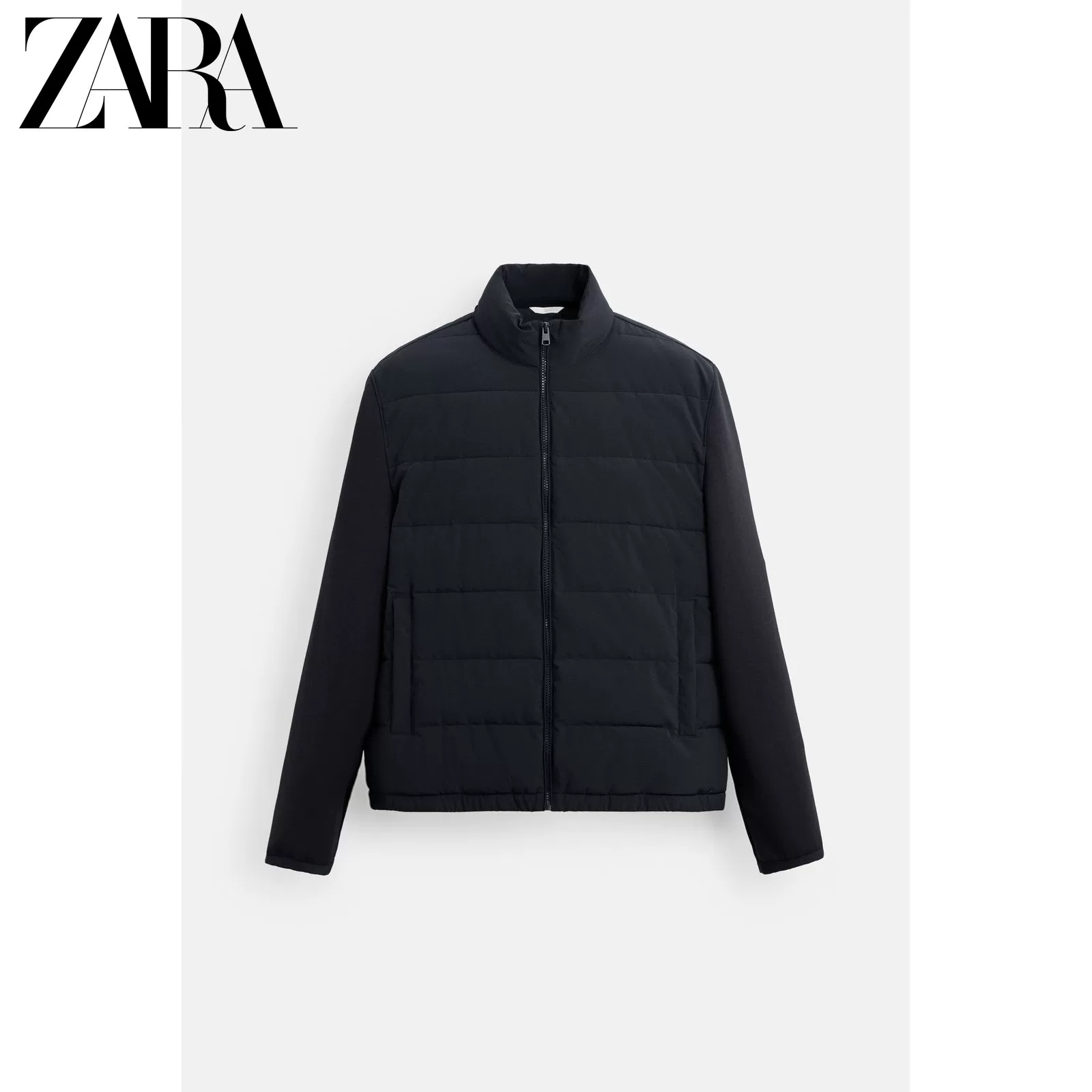 ZARA 2025 Летние новинки Мужская легкая куртка с воротником-стойкой и молнией 8574801 401