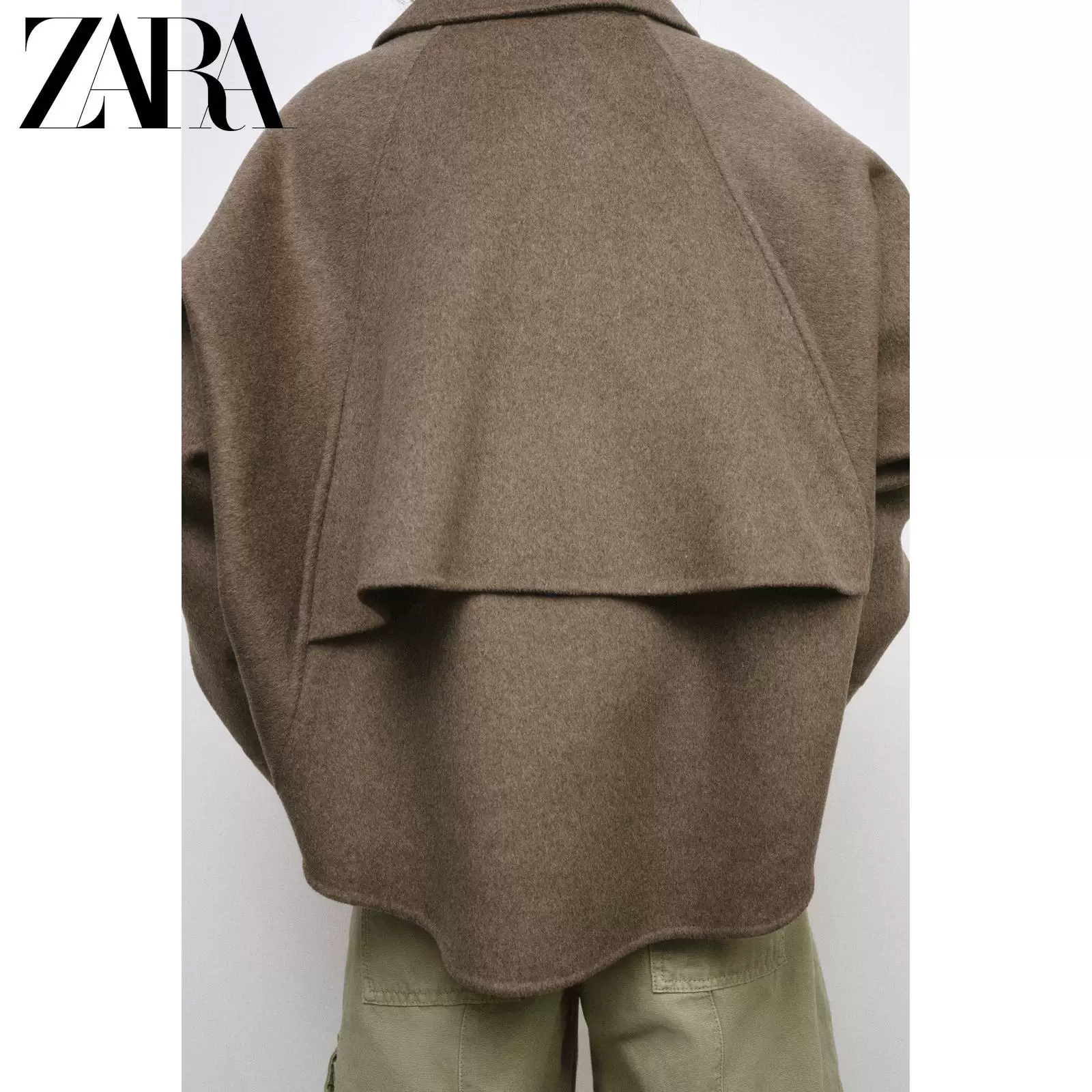 ZARA 2026 год весна-лето новые товары Женские ZW серия Лонгслив лацкан шерсть молния куртка 8491045 737