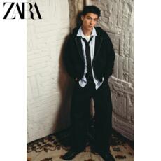 галстук zara2025冬季新品 男装 真丝条纹领带 2241497 800
