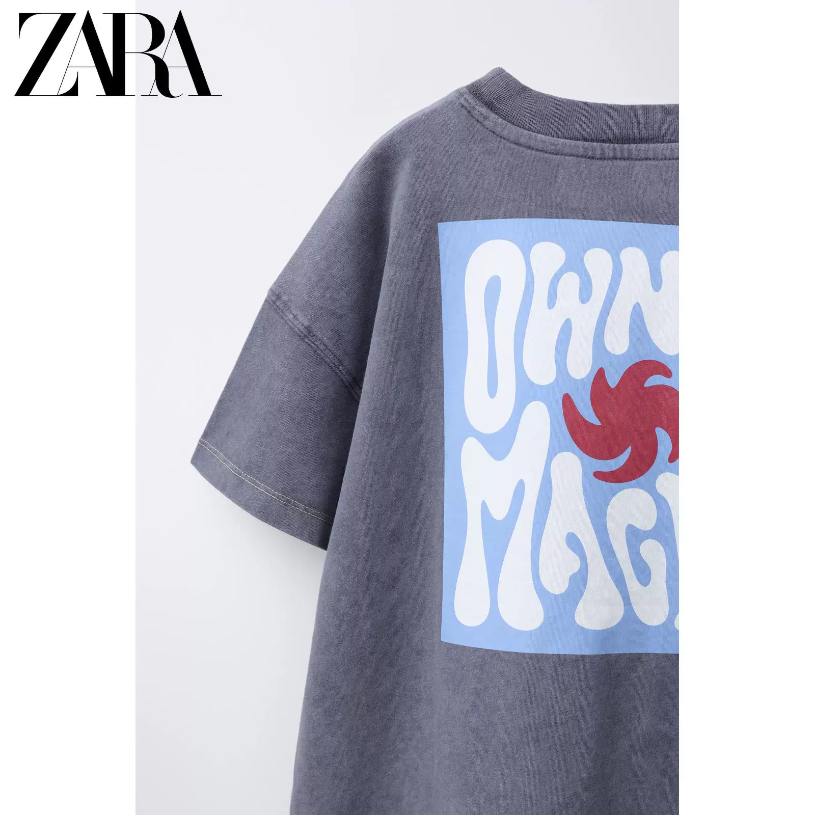 ZARA 2026 Spring and Summer New Products Children's Clothing Boys Printed Pocket Round Neck Short Sleeve T-Shirt 8675761 807