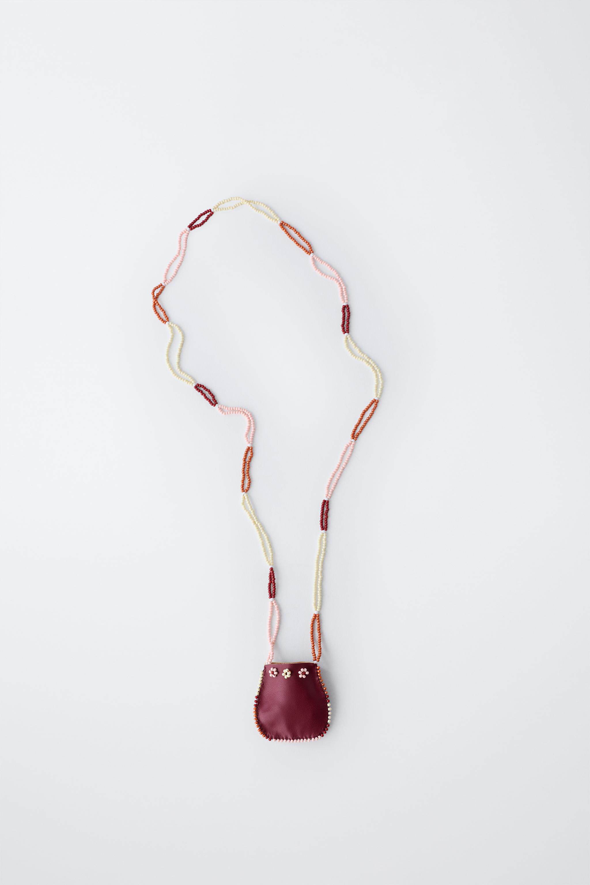 Ожерелье zara2026春夏新品 童装 长款串珠迷你包休闲百搭项链 0441697 605