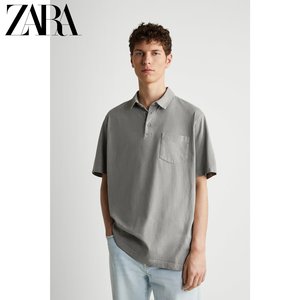 ZARA 夏季新款男装 纯棉短袖POLO T恤衫 06462406802