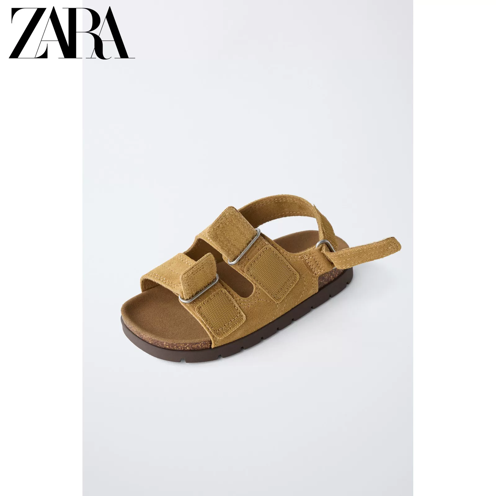 Распродажа ZARA детские обувь для малышей из коровьей кожи с каучуковой подошвой сандалии 6623530 105