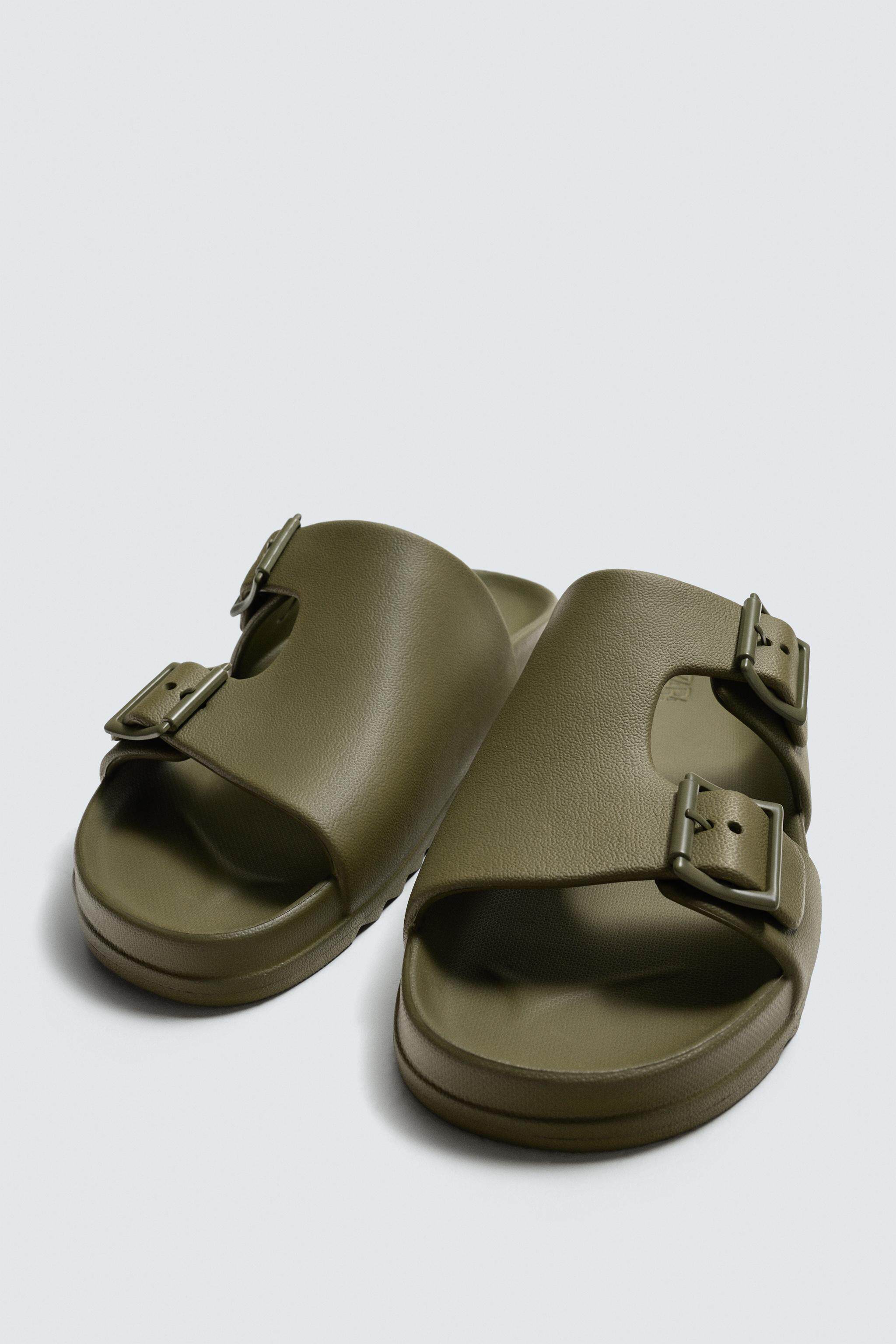 ZARA 2026 новая весна и лето Вкус мужская обувь чеканка Украсить двухслойные точно с застежка песчаный пляж сандалии 2716720 512 