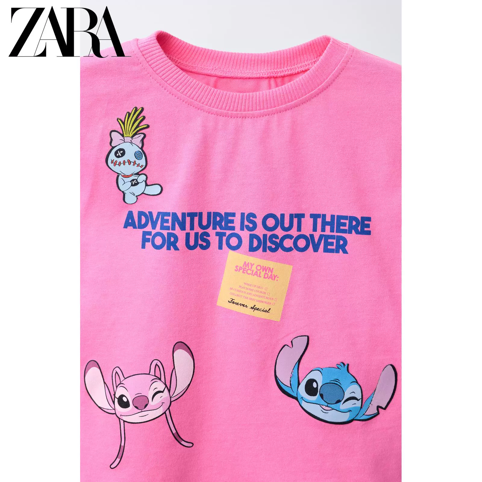 Спецпредложение ZARA Футболка с принтом Лило и Стич для девочек и малышей 1037590 460