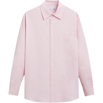 ZARA24 Spring New Product Mens Pink Slim Pocket Decorated Straight Long Sleeve Shirt 4128181 620