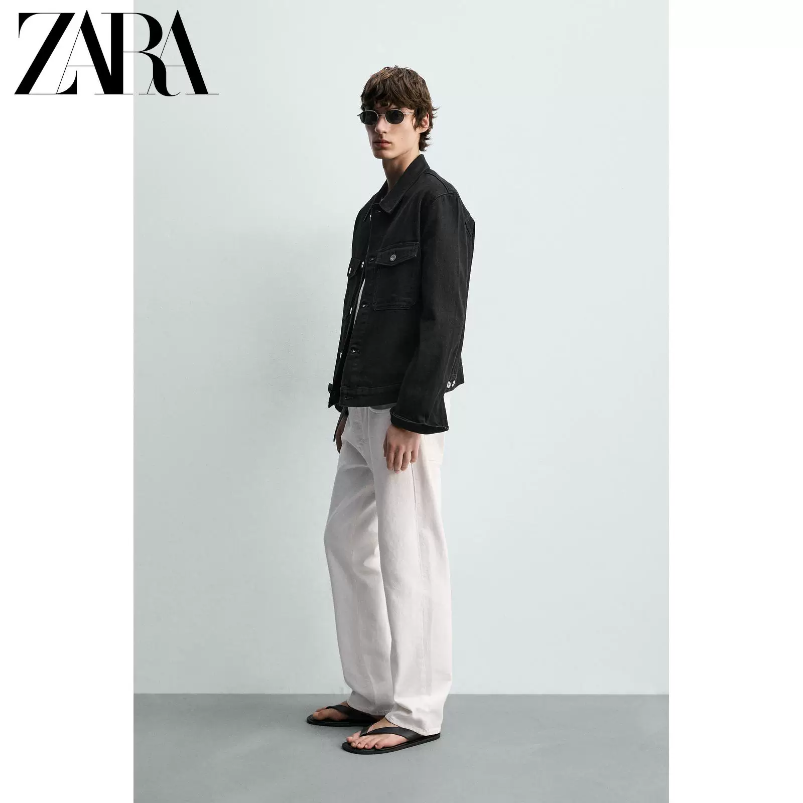 ZARA 2026 весна-лето новые товары мужской базовый тонкий прямой джинсовый жакет 4048484 800